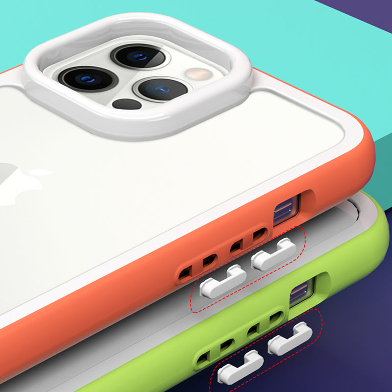 For iPhone 14 Pro Max Clear Phone Case Hard Acrylic Back + Colorful TPU Frame Droppoof Cover For iPhone 14 Pro Max Clear Phone Case Hard Acrylic Back + Colorful TPU Frame Droppoof Cover